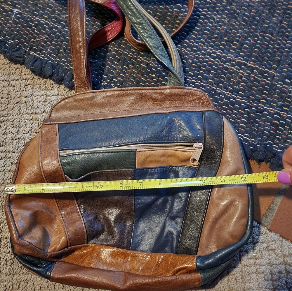 Leather patchwork bag - Picture 3 of 7